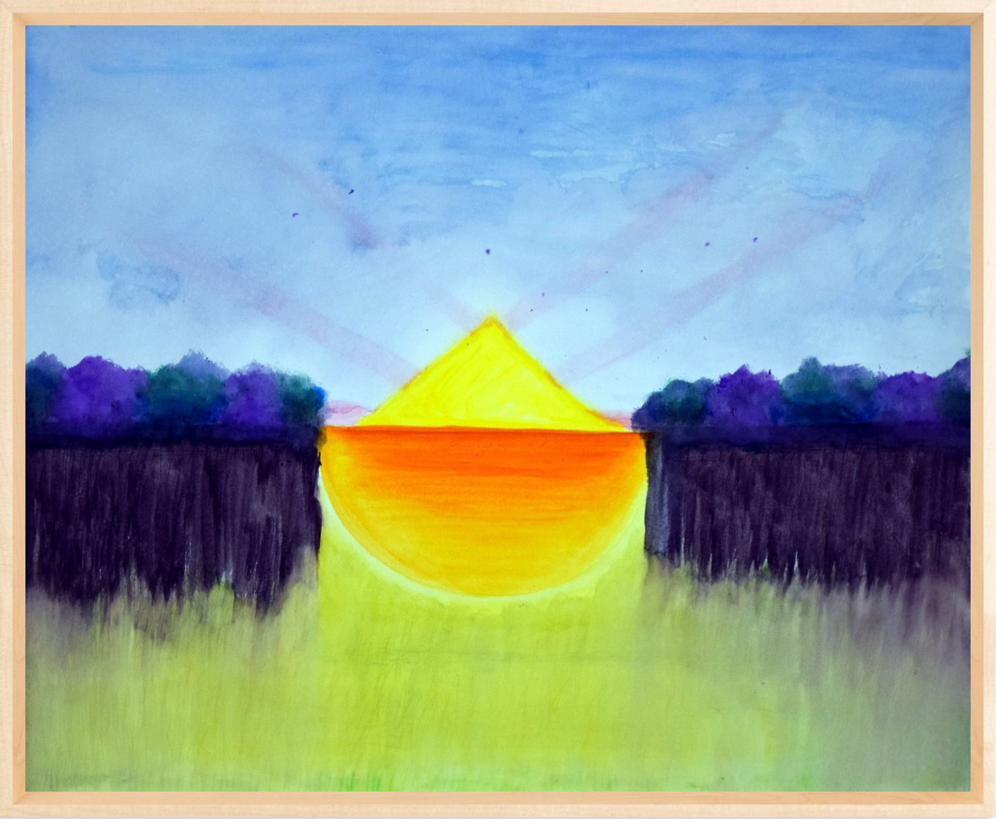 Framed Canvas Print Birds 10050