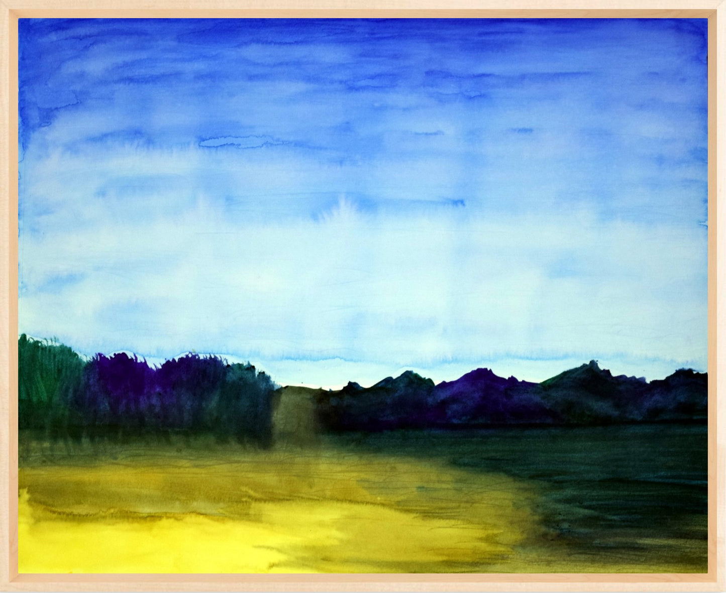 Framed Canvas Print Lake Shore 10122