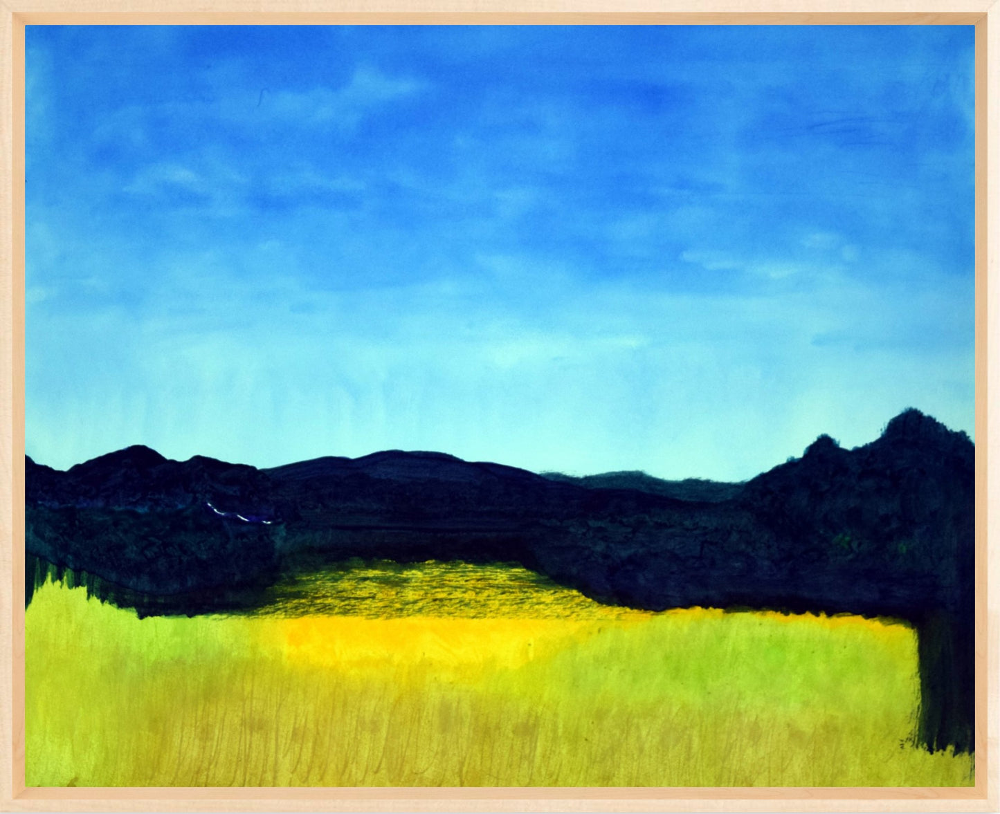 Framed Canvas Print Orange Field 10219