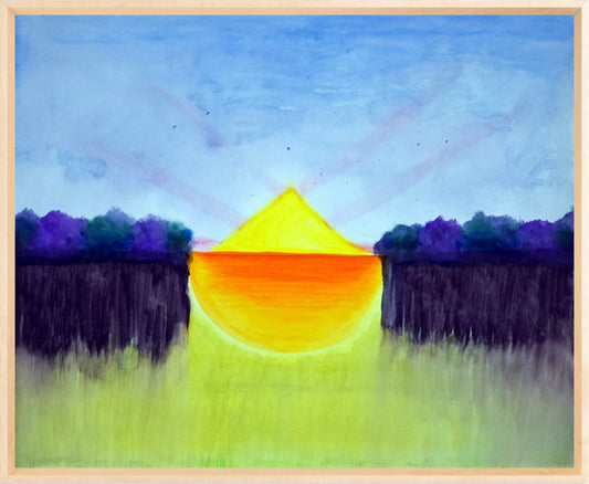 Framed Canvas Print Birds 10050