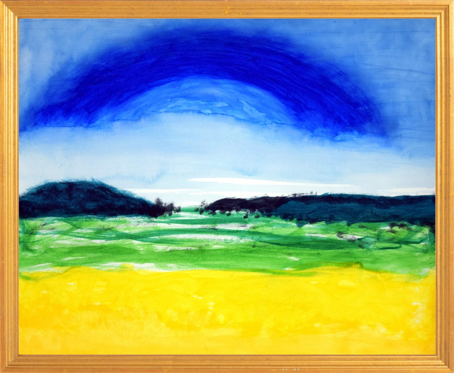 Framed Paper Print Blue Arc 10102