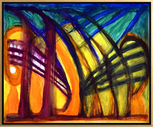 Framed Canvas Print Eleven 10061